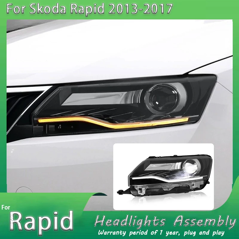 

Комплект для модернизации фар Skoda Rapid 2013-2017: новые светодиодные фары в сборе с линзами-проекторами