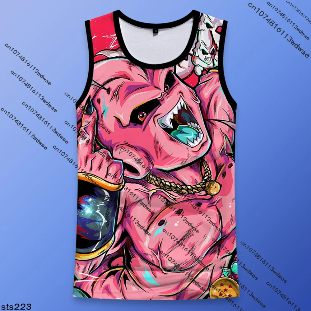 Nieuwste Dragon Ball Z Majin Buu Frieza Anime Thema Tank Top Heren Cosplay 3D Print Casual Ademend Sport Kid Basketbal Vest
