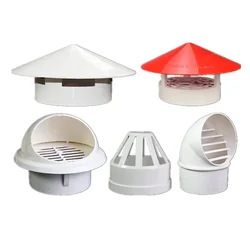 Griglia di sfiato dell'aria del tetto in PVC copertura di ventilazione del condotto rotondo tappo di sfiato resistente alle intemperie ventilazione a soffitto sistema di scarico Hardware