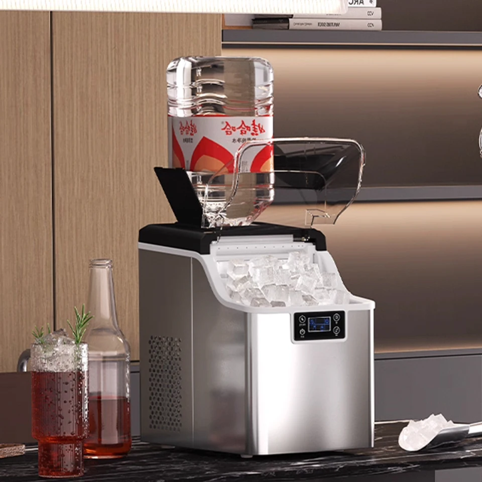 Compact Cube Ice Maker 25KG Daily Output Antibacterial Home and Commercial Use for Dorms and Bars