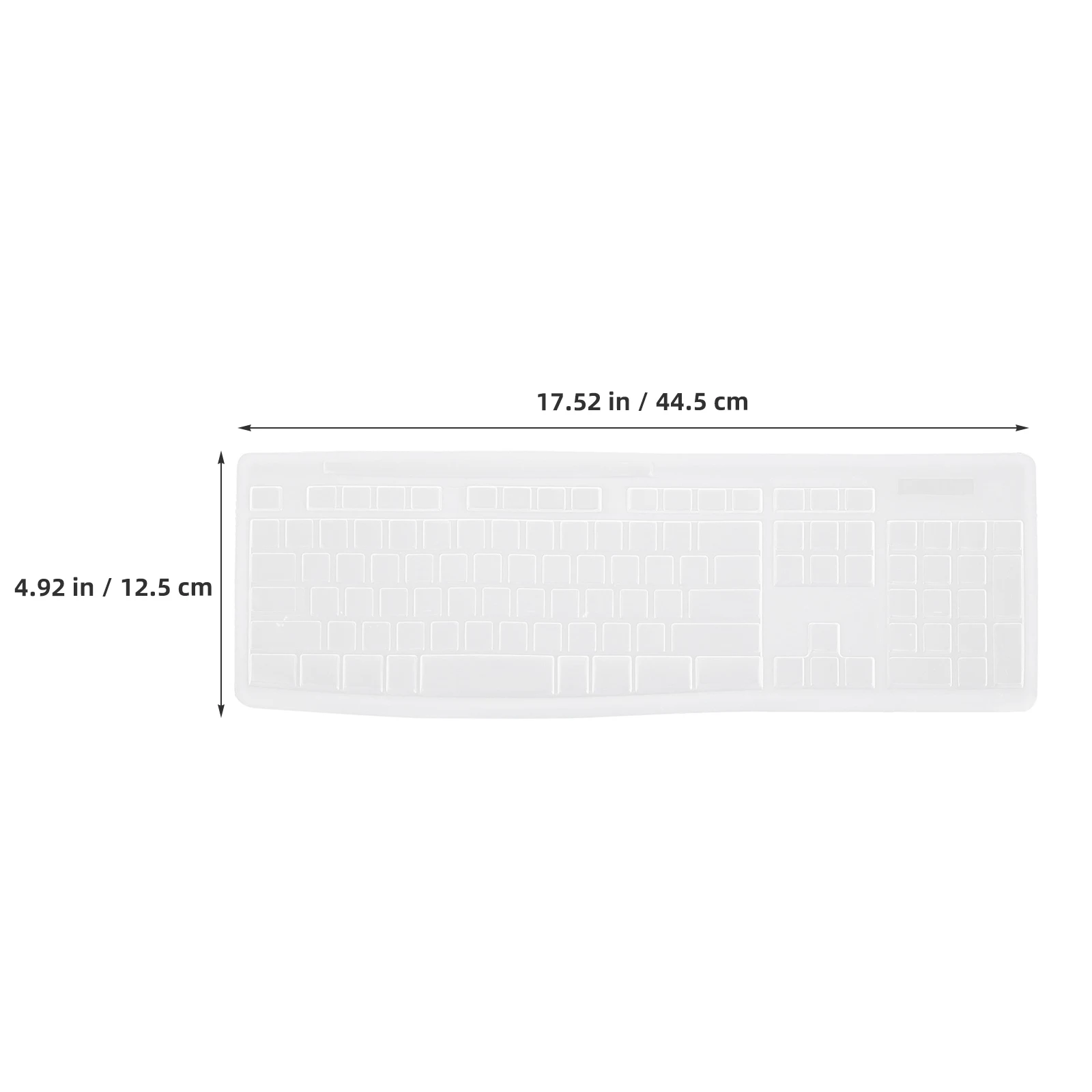 

2Pcs Practical Silicone Keyboard Protector Cover Skin Fully Wrapped Design Easy Typing Dustproof for Mk345 Keyboard Protector