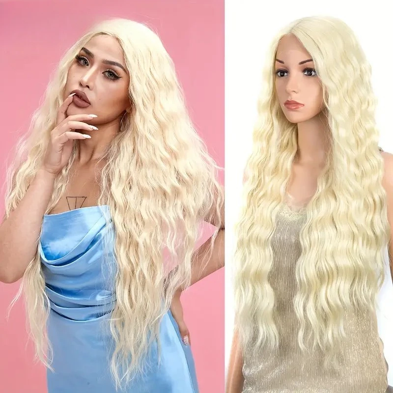 Rosabeauty 13x4 613 Honey Blonde Water Curly HD Transparent HD Lace Frontal Wig Brazilian Deep Wave 100% Front Human Hair Wigs