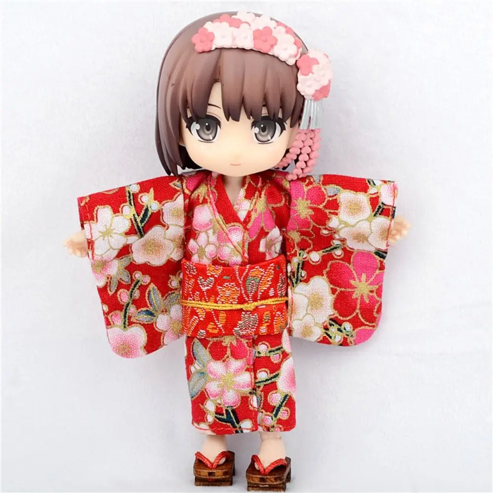 1 Para Japońskich Butów dla Lalek Obitsu 11, Drewniane Drewniaki Mini 1/12 Bjd, Urocze Kimono, Akcesoria dla Lalek Bjd 1/12, Prezenty
