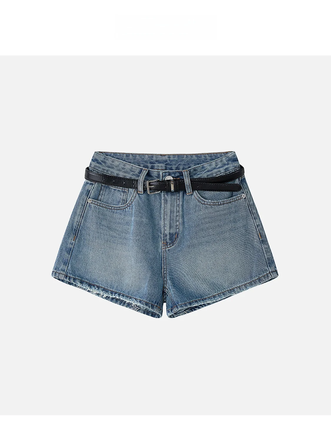 

JINGJING2025 Новые летние винтажные джинсовые шорты с эффектом потертости, повседневные, женские, модные, для весеннего сезона