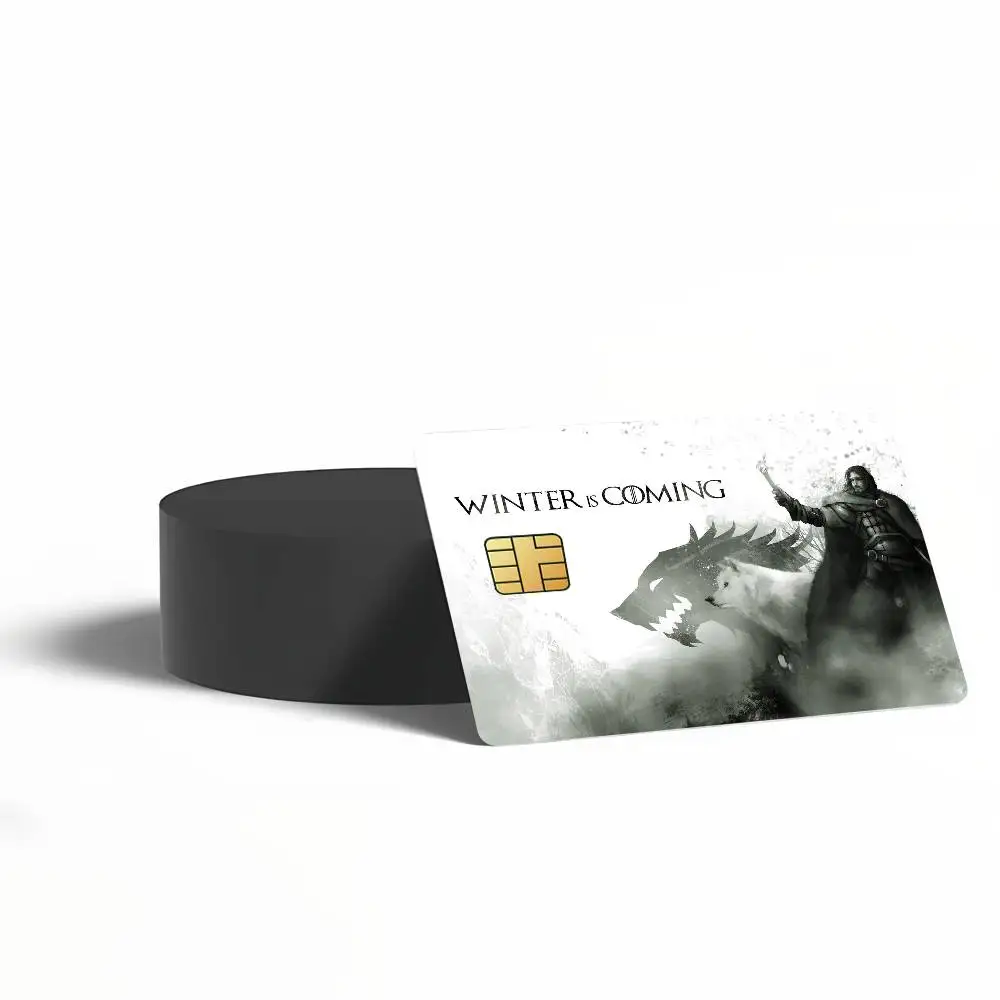 TV Series G-GaMe-E of T-ThRoNEs-S Card Stickers for Bank Access Protective Waterproof Film Cover Sticker Surprise Gift