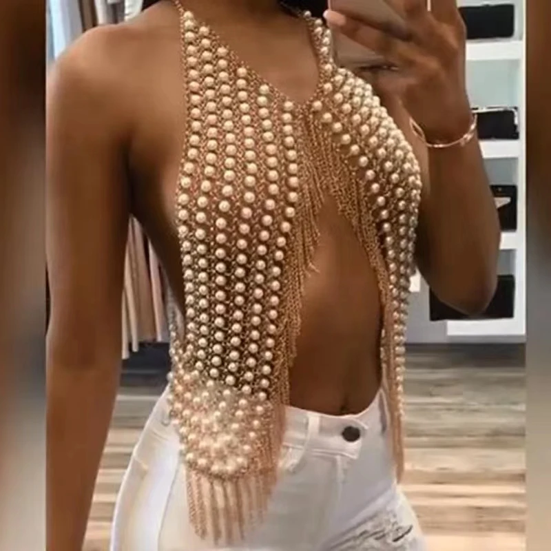 Body Chain Sexy Bikini Tassels Three-point thong Bra Chain Lumbar Chain Belly Dance Clothes Chest Chain портупея Skirt Chain
