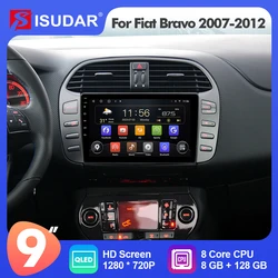 9 Inch Isudar Android 12 Car Radio For Fiat Bravo 2007-2012 Carplay Auto Multimedia Player Stereo GPS No 2din