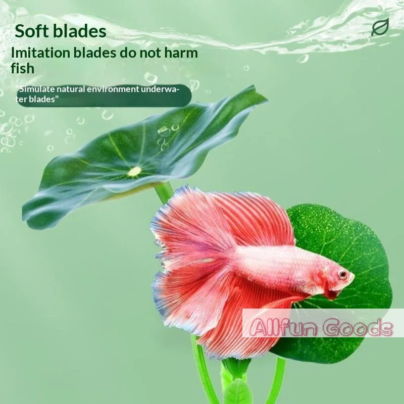 [TG835]Plastic Betta Fish Rest Leaf Simulated Lotus Leaves For Betta Rest Hiding Spawning Play Relax