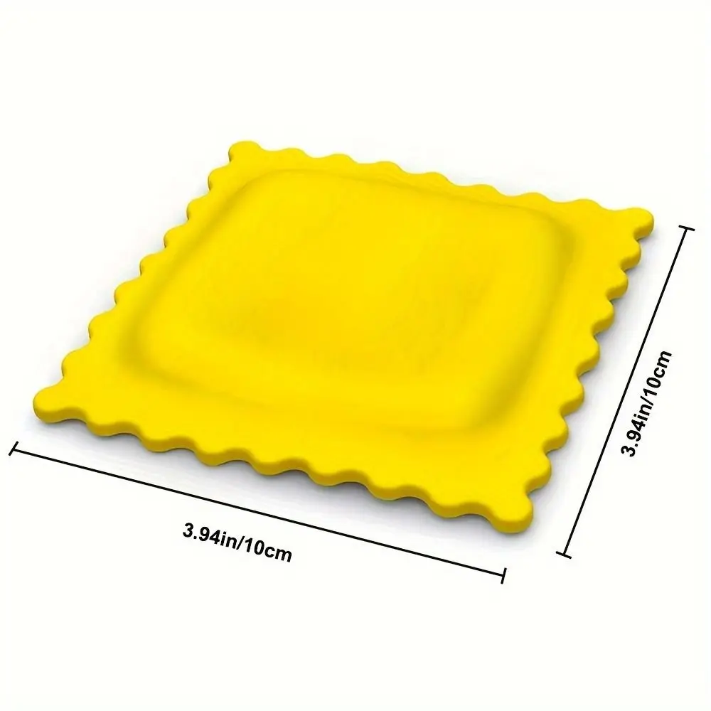 Cute Silicone Spoon Rest Ravioli-Shaped Biscuit-Shaped Kitchen Counter Mat Heat-Resistant Non-slip Kitchen Gadgets