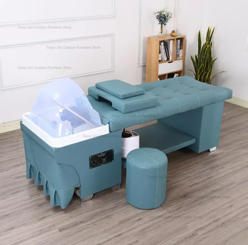 

High-end Thai Style Shampoo Bed Shower Scalp Massage Multifunction Warm Water Shampoo Bed Comfort Massage Commercial Furniture