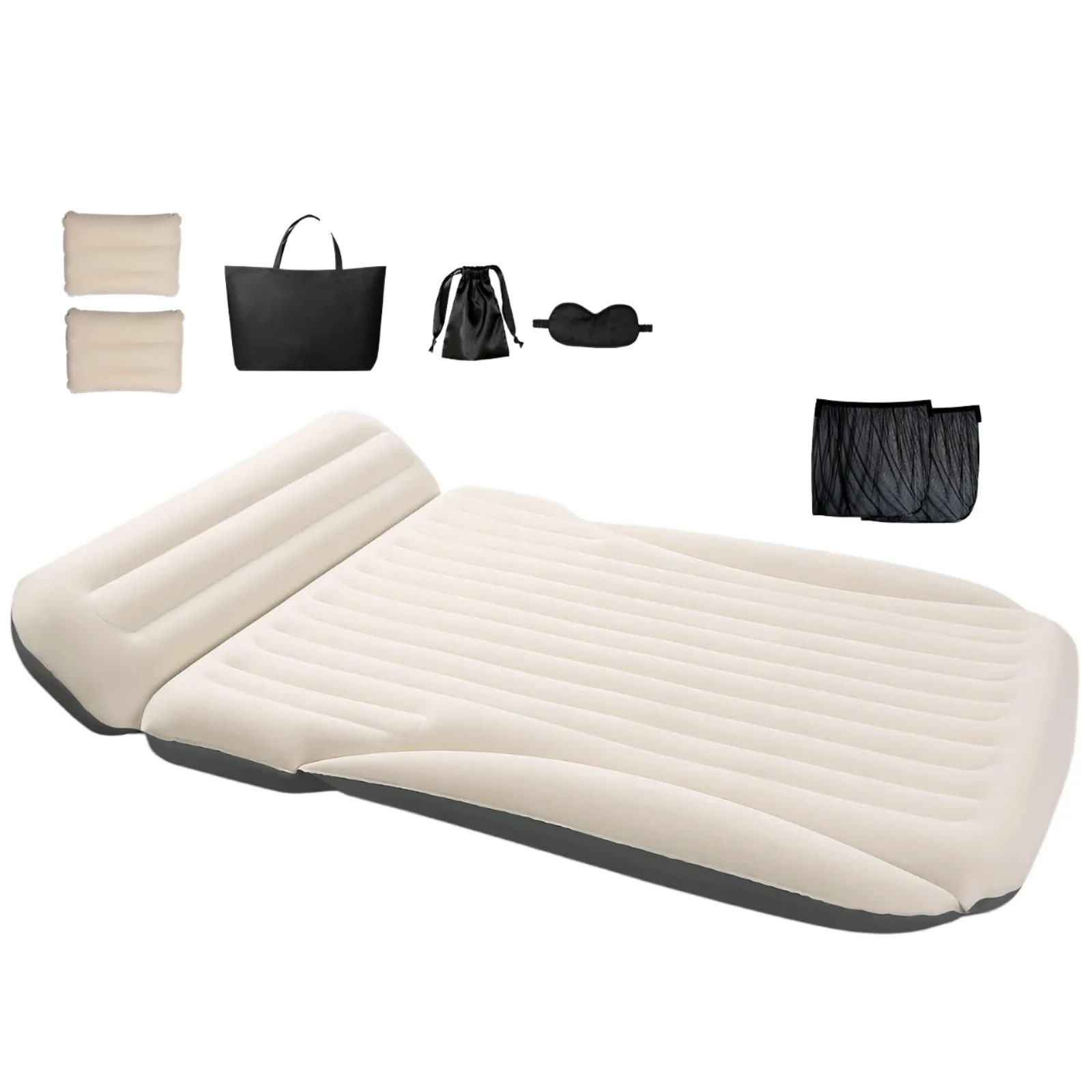 Luxury Modern SUV Car Air Mattress Double-Sided PVC Inflatable Electric Pump Flocked Surface Travel Bed Pillow Car Bed Mattress