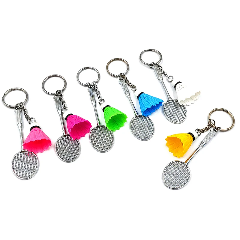 Badminton Keychain-Neue Design Kühlen Luxus metall Keychain Auto Schlüssel Kette Schlüssel Ring Kette Anhänger Für Enthusiasten Geschenk