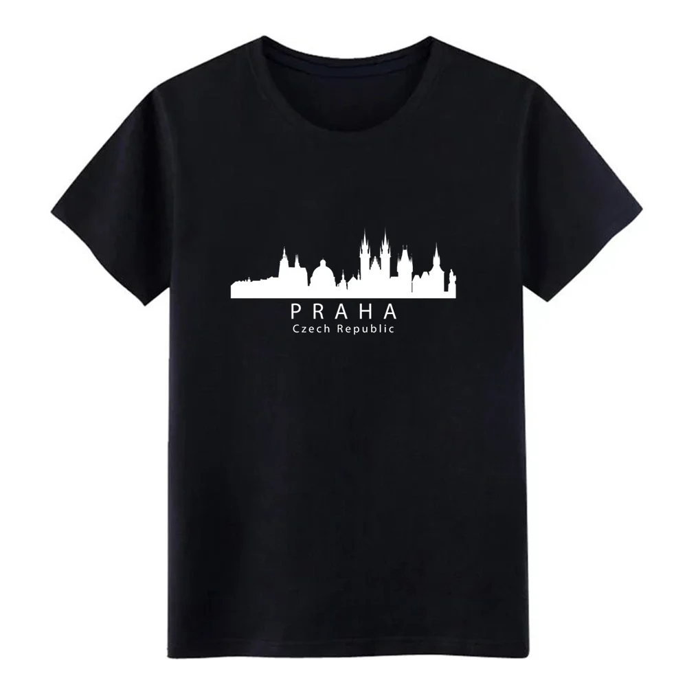 Praha Prague Czech Republic Skyline T-shirt Fashion Funny High Quality Printing Casual 100% Cotton Round-neck Eu Size XS-5XL Tee