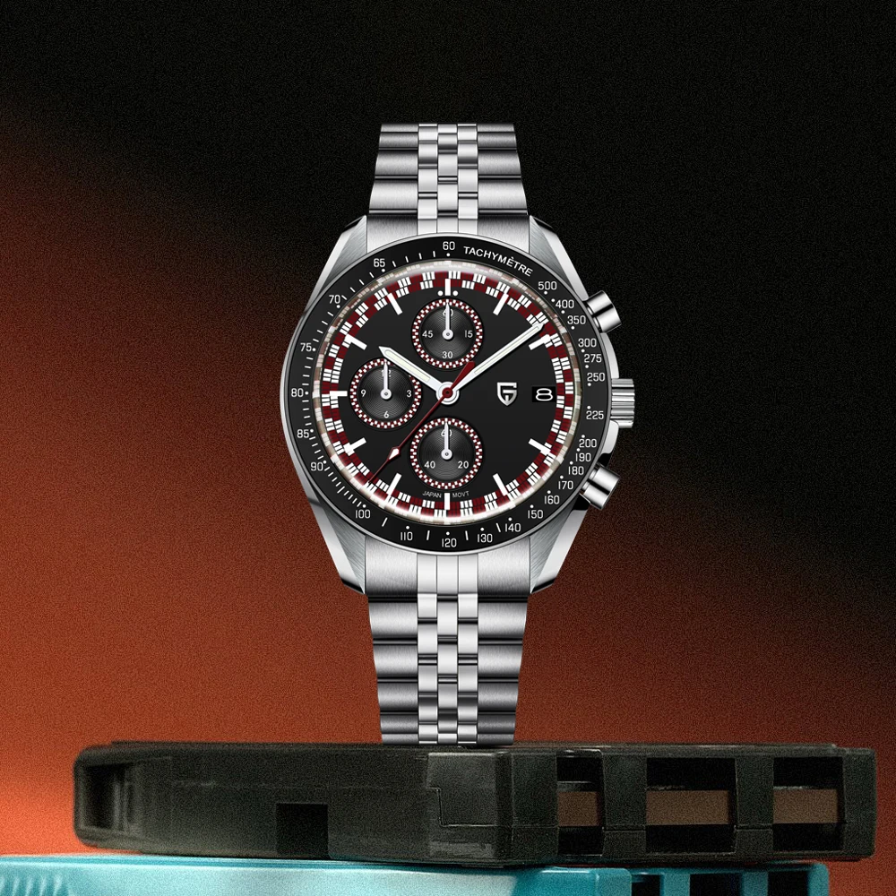 PAGANI DESIGN Mens Watches Speed Chronograph Watch For Men Luxury Quartz Wristwatch AR Sapphire Waterproof Sports Luminous Clock