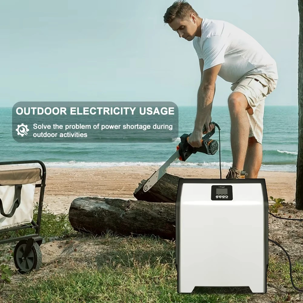 New E-mingze 3.5kWh / 4kW Single Phase Portable EV Power Station 16A Universal Plug Emergency Car Charger & Battery Backup