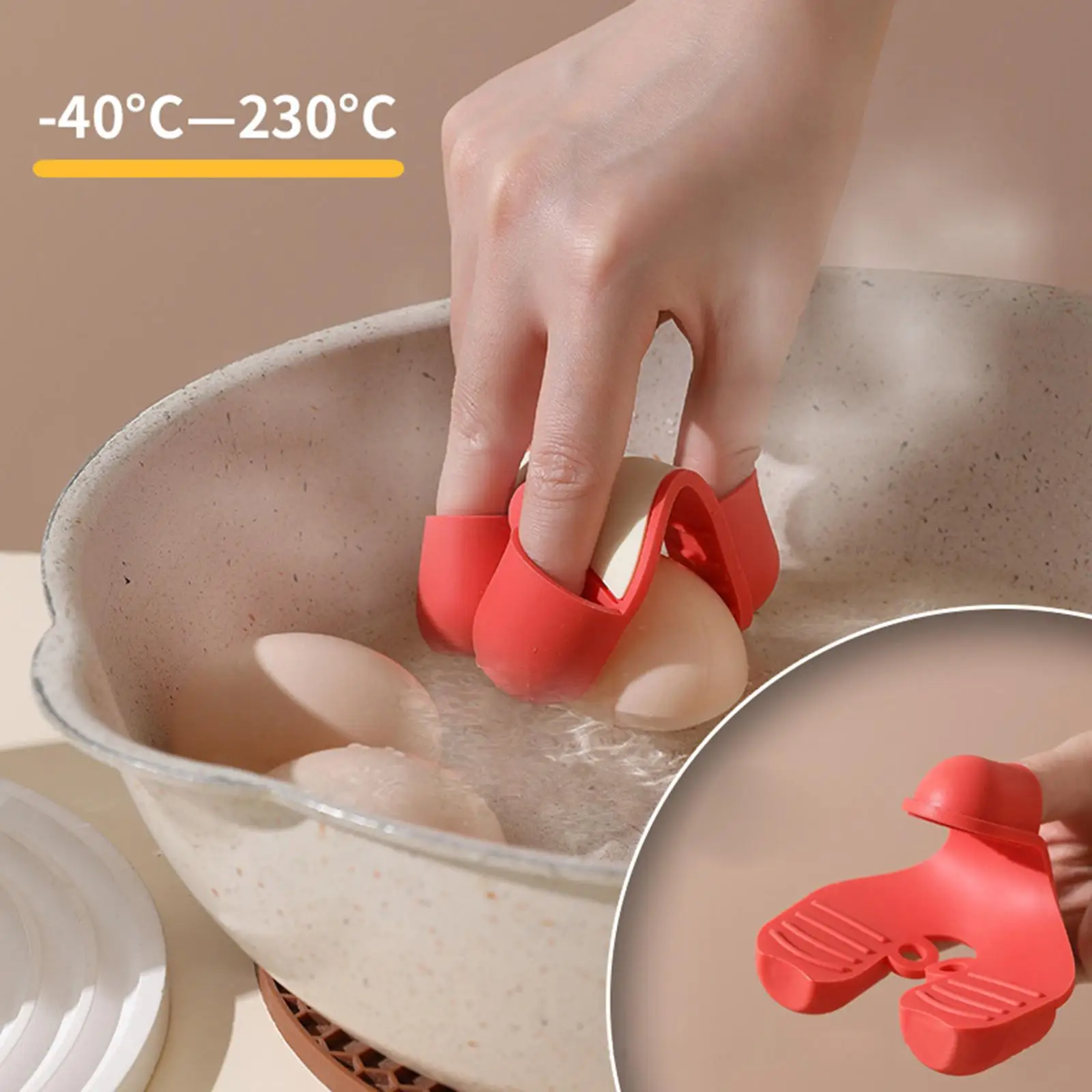 Multipurpose Heat Resistant Silicone Clamp for Kitchen Pan Pot Retriever Gripper Bowl Holder Tool Nonslip Dish Clip Tongs