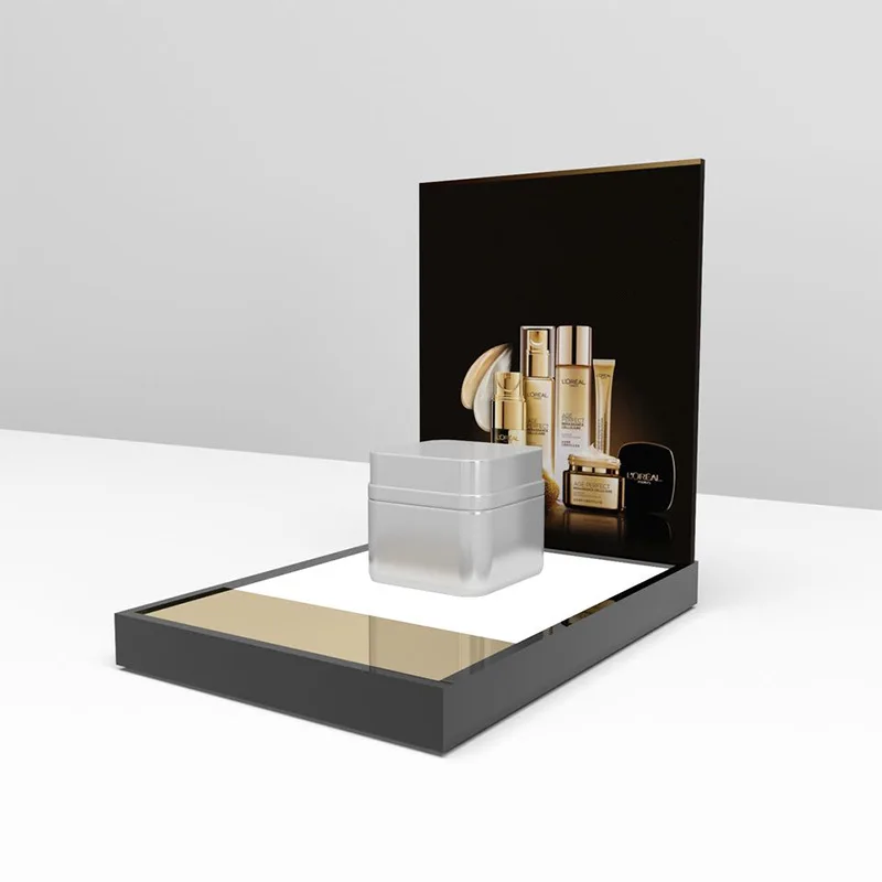 custom.OEM/ODM Design Acrylic Counter Top Display Stand Cosmetics Perfumes Skincare Display Stands Retail Stores
