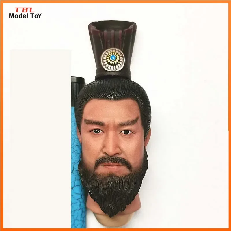 

1/6 Scale Sun Quan Head Sculpt Ancient China Emperor Male Soldier Head Carving for 12in Action Figure Toy