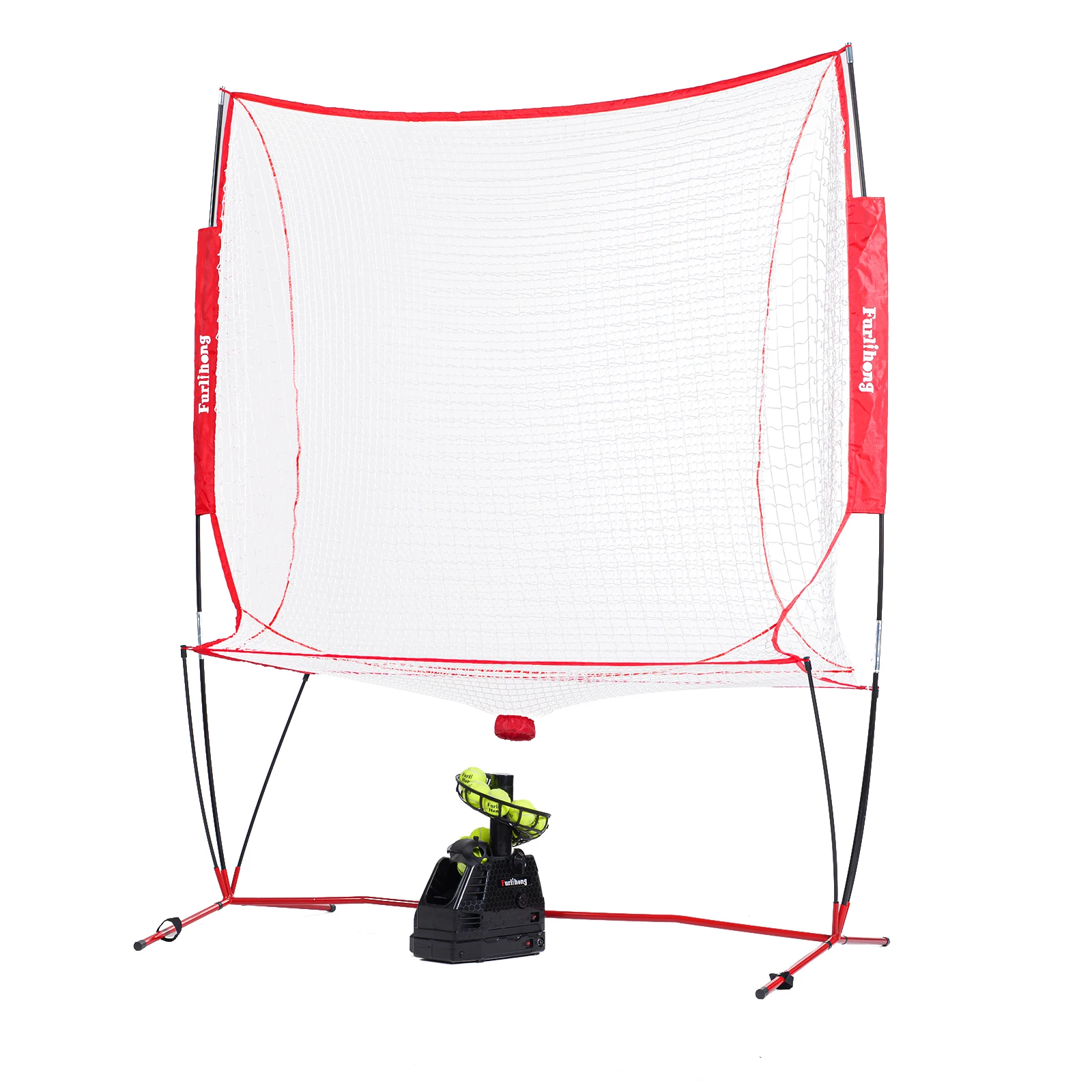 

Furlihong 680NT 2 In 1 Tennis Ball & Baseball Training Machine And Net Combo, Ball Recycling System, Includes 680BH And NT01