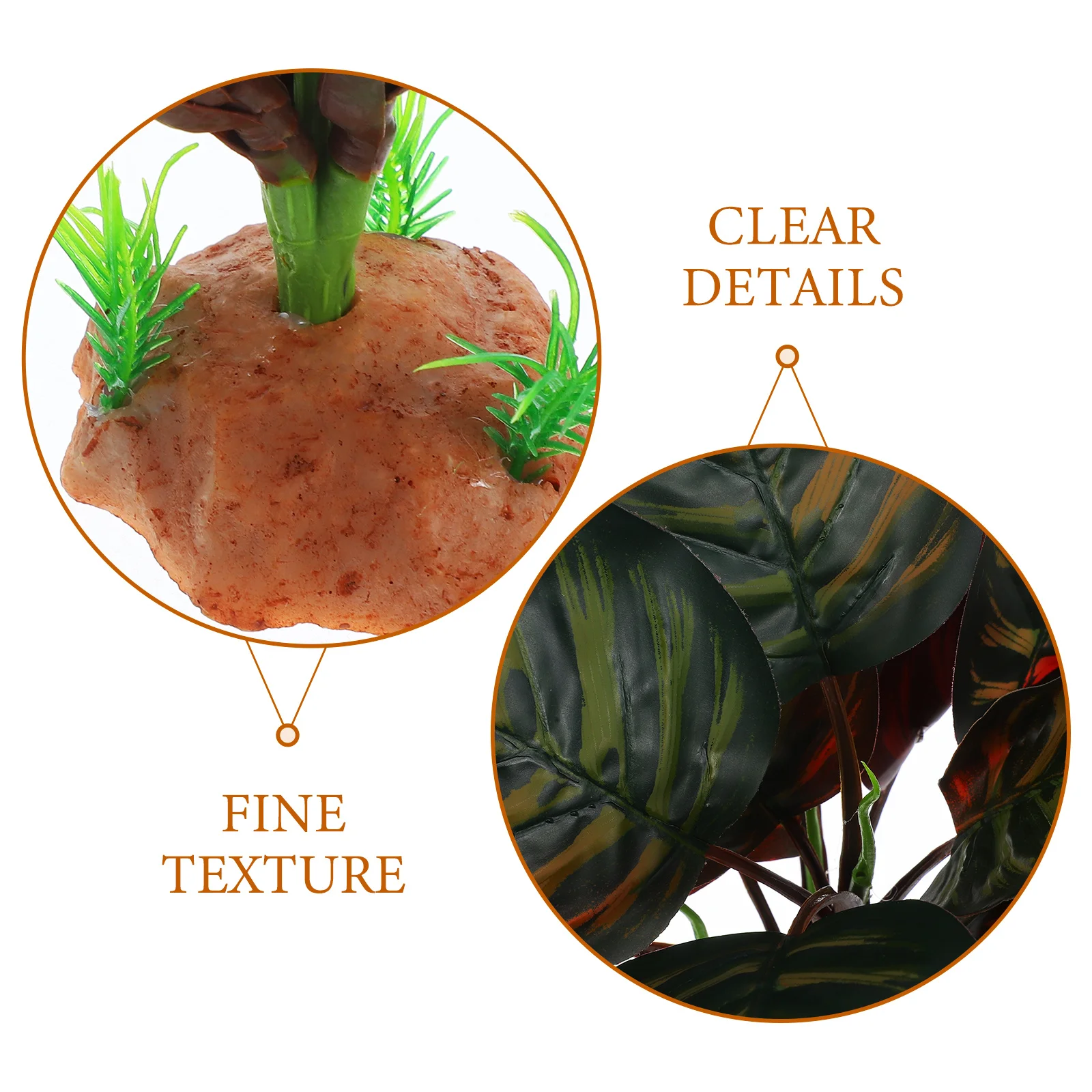 Realistic Reptile Plants Faux for Lizard Gecko Snake Tortoise Terrarium Aquarium Tank Decor Durable and Safe Aquarium Decor