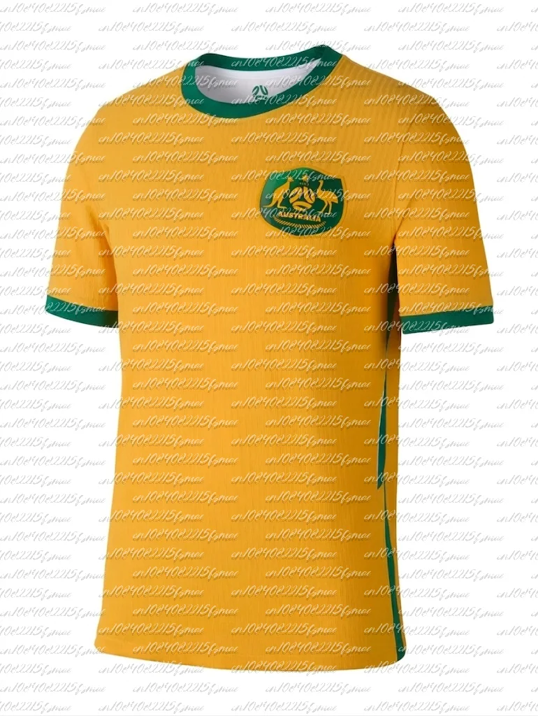 Camiseta de Fútbol de Australia 2026, Transpirable, Manga Corta, Cuello Redondo, Ropa Deportiva, Jersey de Entrenamiento de Verano, Camiseta con Gráficos para Fanáticos