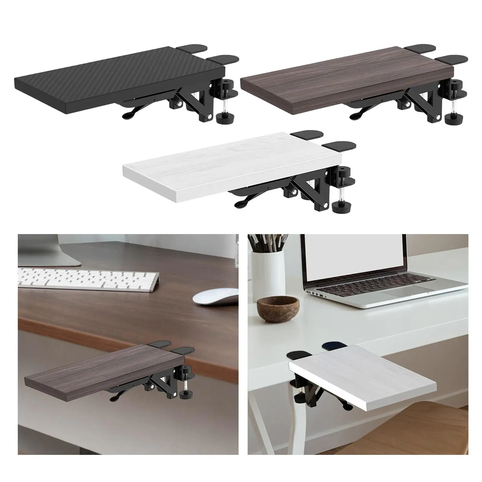 Wood Computer Arm Bracket, Comfortable Foldable Elbow Support for Chair Table