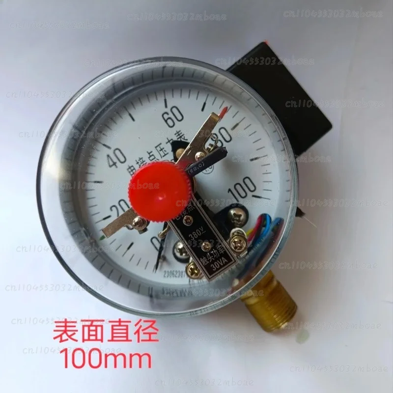 YXC100 High-Pressure Oil Press Electric Contact Gauge 0-100MPA Upper Limit 30VA - Industrial Pressure Measurement Tool