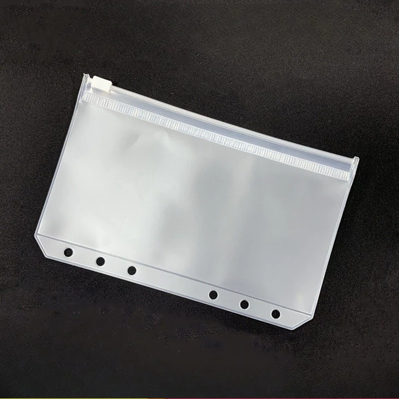 A5/A6 Transparent EVA Binder Pockets  Zippered Bag Loose Leaf Zipper Pouch Journal Binder Refills Zip Pocket Card Storage Bag