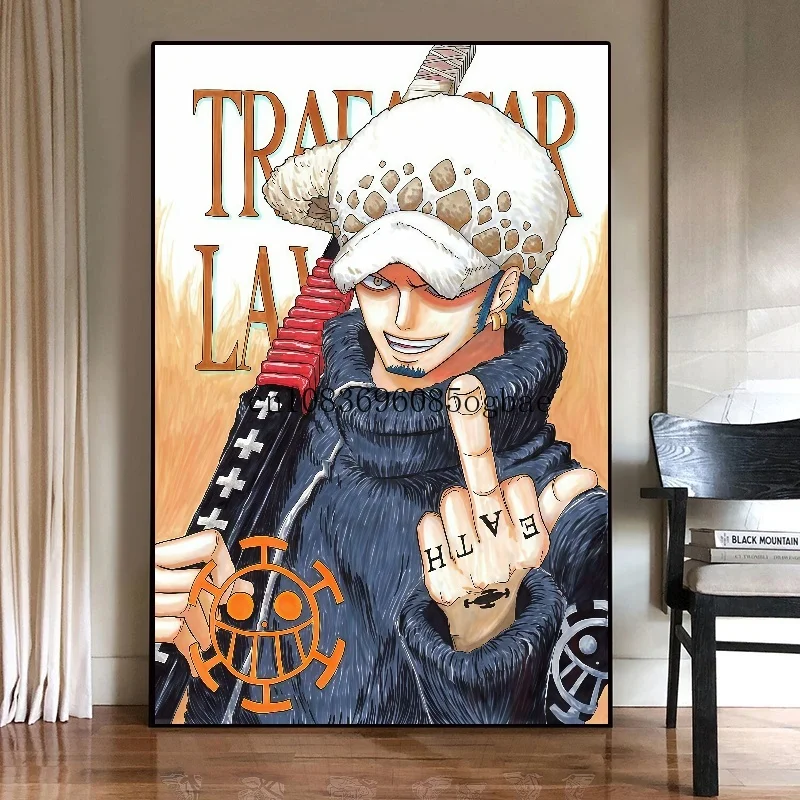 Lukisan Kanvas HD ONE PIECE Trafalgar D. Poster Hukum Air Dekorasi Rumah Anime Seni Dinding Gambar Dekorasi Rumah Hadiah Anak-anak