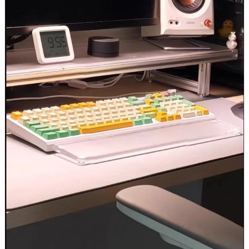 

Hot Selling Custom Keyboard Wrist Pad Acrylic Frosted Transparent Mechanical Keyboard Palm Rest Bowl Rest Mouse Rest Wrist Pad