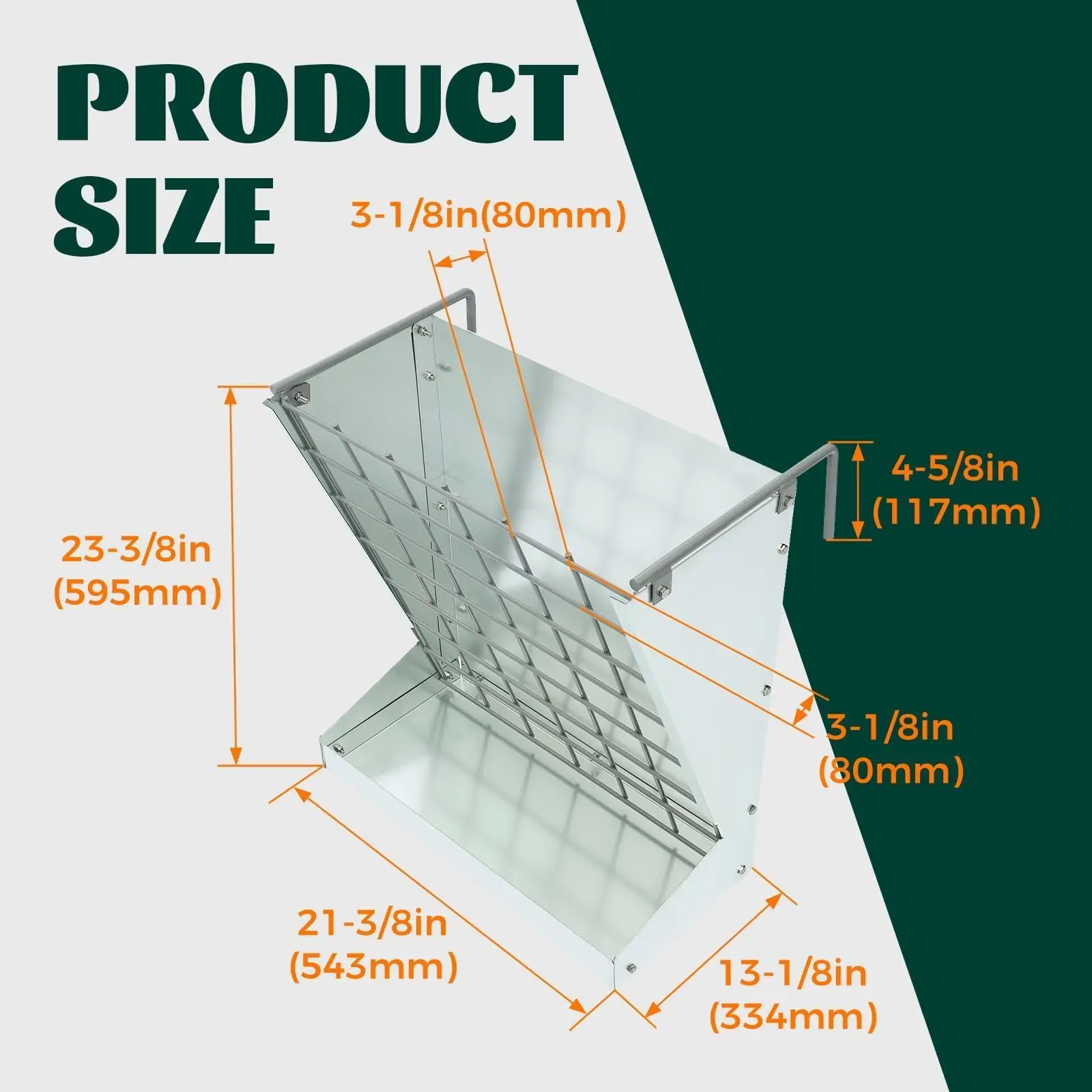 Hay Feeder 2 in 1 Hay Rack Wall Mount Goat Feeders,Heavy Duty