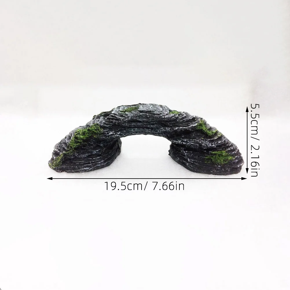 

Turtle Cave Reptile Climbing Bridge Decor for Dry Wet Tank Fine Workmanship Environmental Resin Material Suitable for Gecko