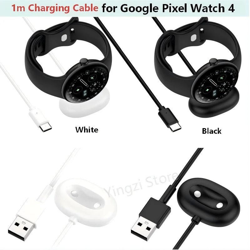 USB Charging Cable Power Charge Wire for Google Pixel Watch5 4 45mm 41mm Smartwatch Dock Charger Adapter Charger Accessories