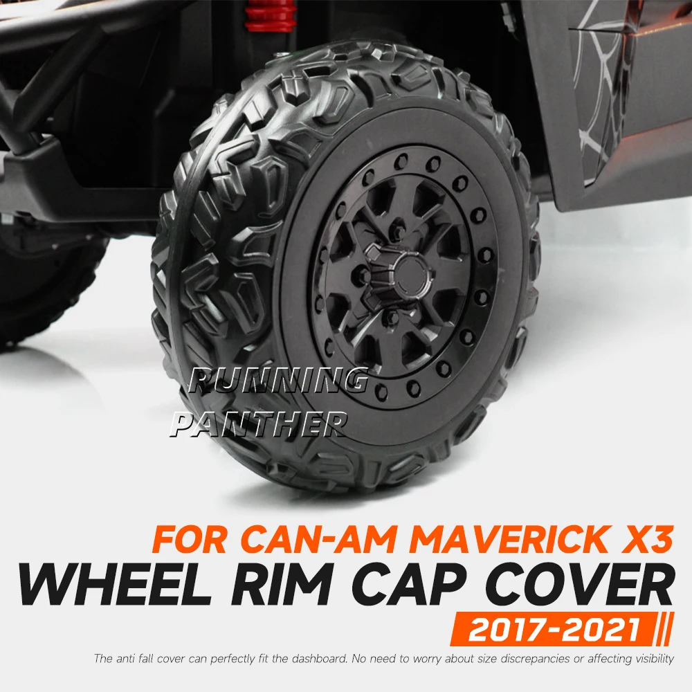 For Can-Am Maverick X3 Max R 4x4 Turbo DPS XMR RS 900 HO 4x4 DPS 2018-2019 4pcs Wheel Tire Rim Hub Cap Covers