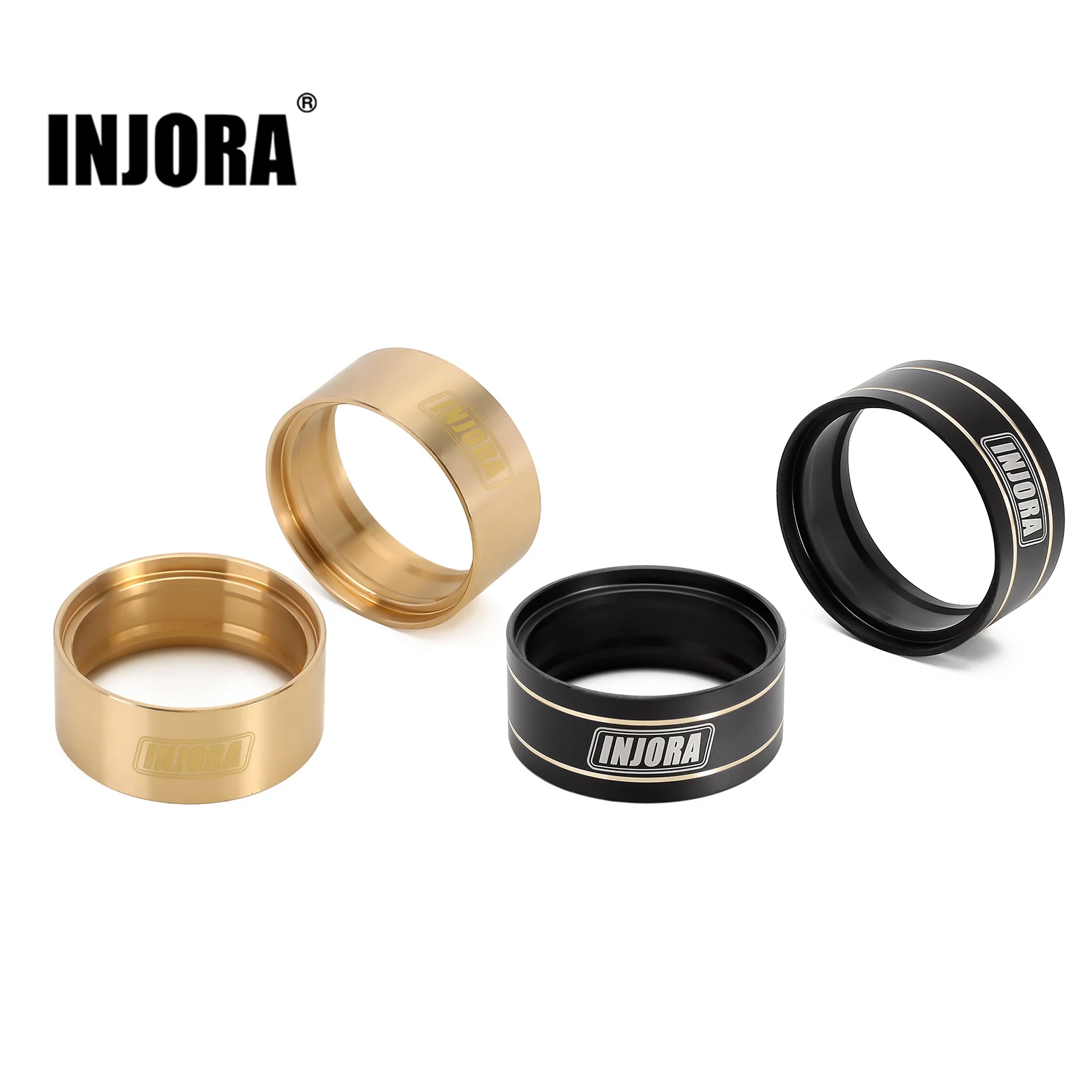 Injora 94G Messing Interne Beadlock Wiel Ring Klem Ringen Fit 1.9 "Velg Voor Rc Crawler Axiale SCX10 ii 90046 TRX4 VS4-10