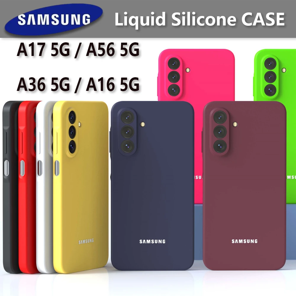 For Samsung Galaxy A17 5G Case Liquid Silicone Soft-Touch Shell A56 A36 A16 A55 A35 A15 S25 S24 S23 S22 Full Note 20 10 Cover