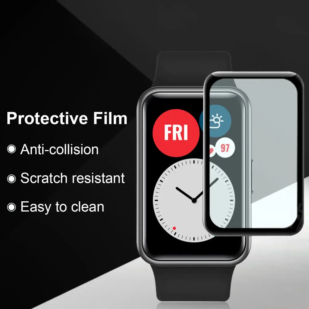 Soft Glass For Huawei Watch Fit 2 Smartwatch 9D HD full Film Screen tempered Protector cover fit2 Accessories