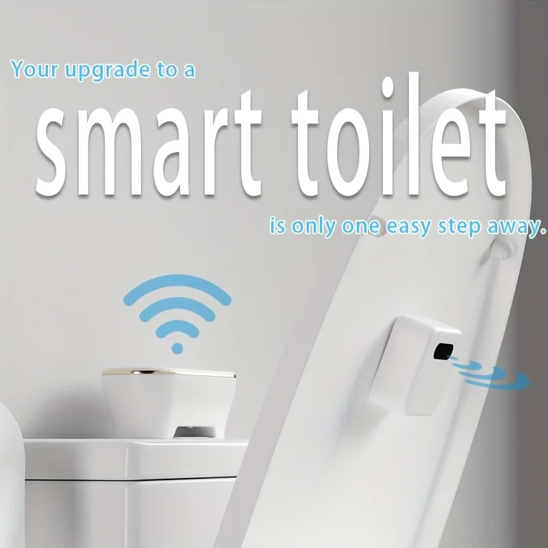 Smart Toilet Auto Flusher, Dual Sensor with Foot & Post-use Induction, Tool-Free Easy Installation, Long Standby Touchless Toilet Flush Kit, Upgrade Accessory for Toilets, Fits Multiple Scenarios