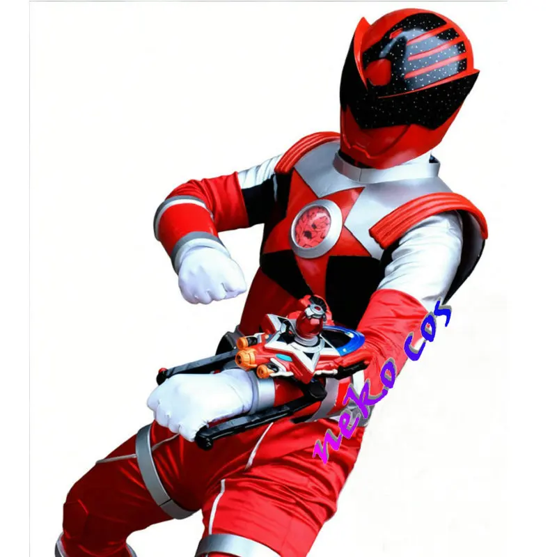 nekocos UCHU SENTAI KYURANGER  ‌Lucky/Shishi Red set of armor resin Cosplay costume Prop mask helmet belt shoes chest armor