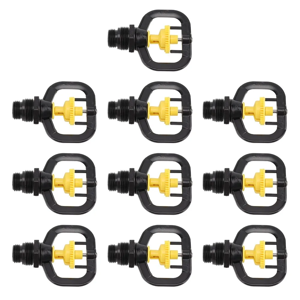 10PCS G1/2 and G3/4 Male Thread Rotating Irrigation Sprinklers Lightweight Plastic Spinning Micro Nozzle 360 Degree