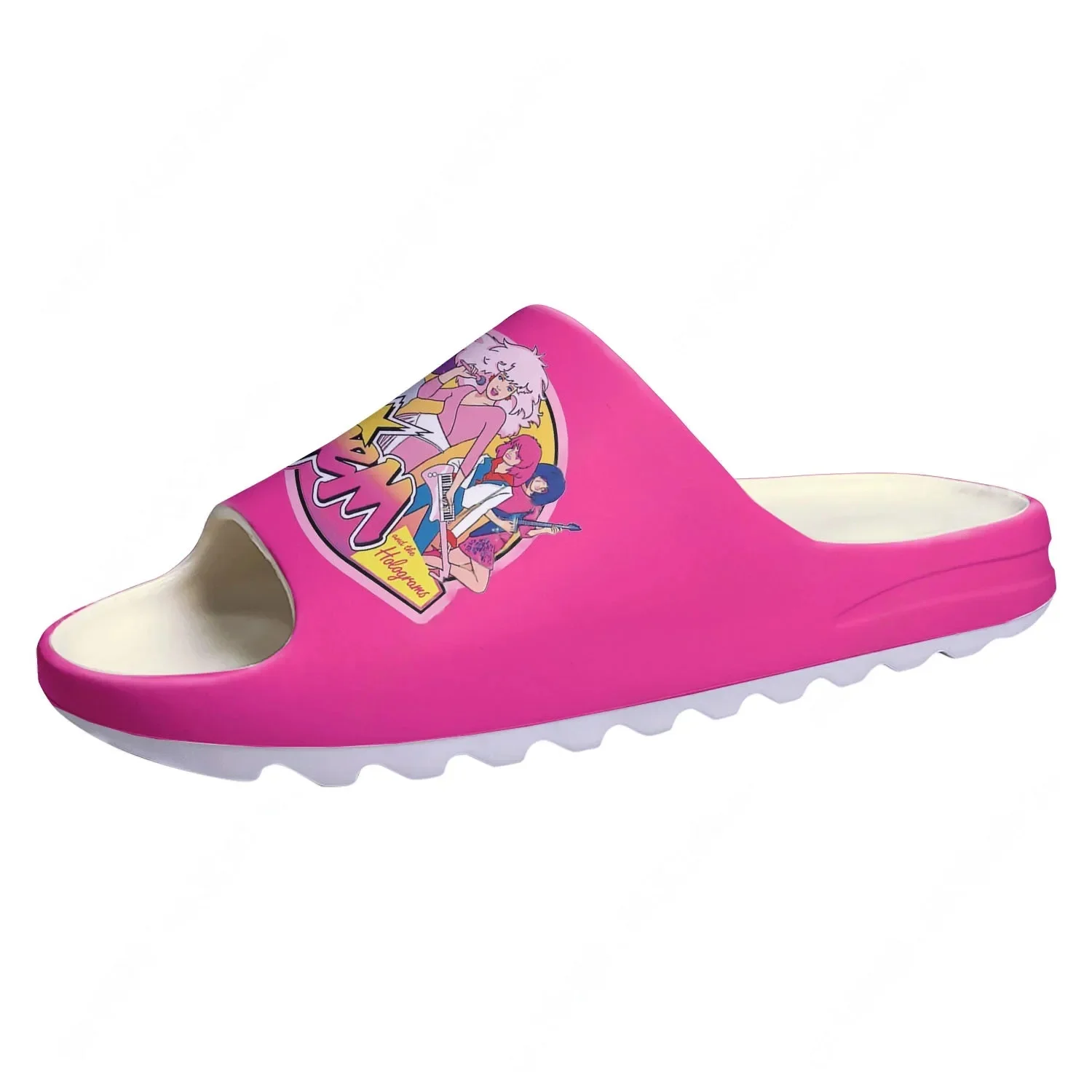 

Jem and The Holograms Custom Made Soft Sole Sllipers Home Clogs Step On Water Shoes Mens Womens Bathroom Beach Step In Slliper