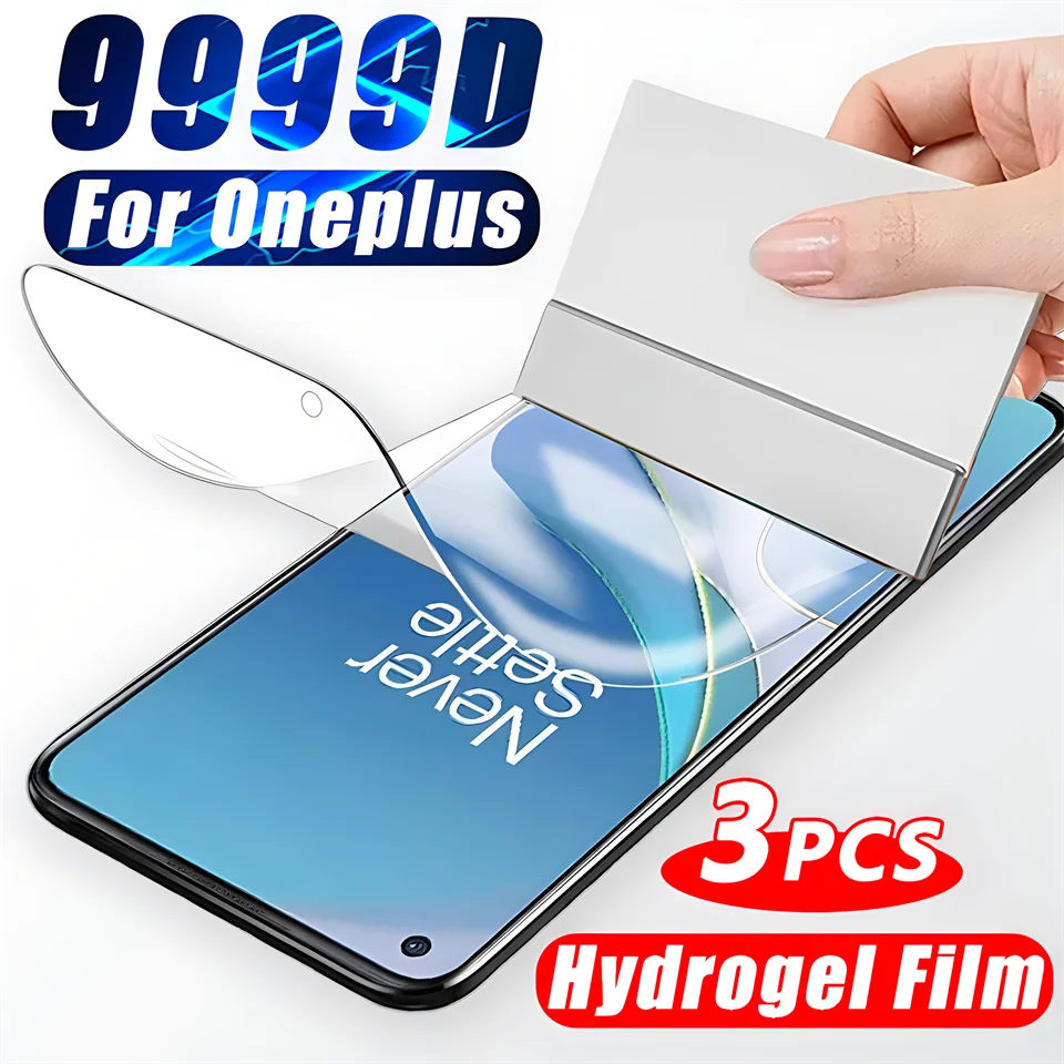 1-3 PCS Full Cover Hydrogel Film For Oneplus 11 10 9 8 7 6 8T 7T 6T 9R Pro Screen Protector Films For Ace 2 Pro Nord 2 Not Glass