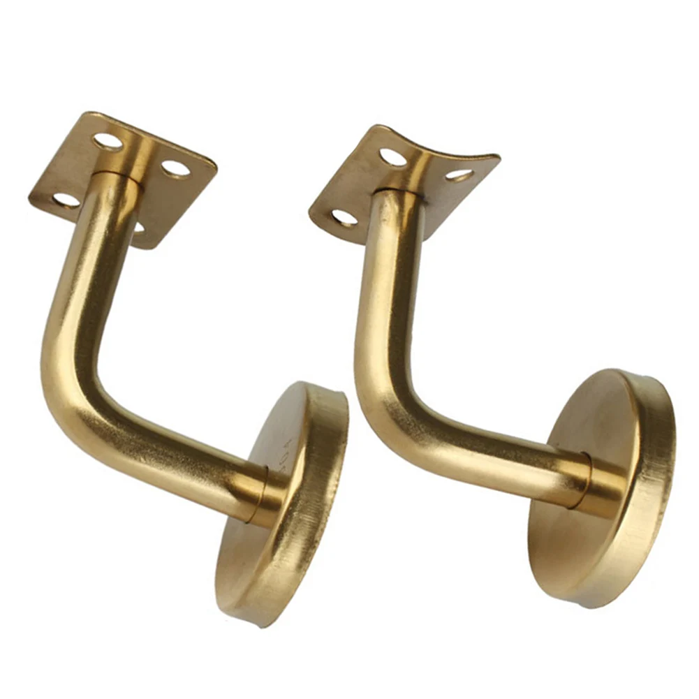 Stair Handrail Brackets Gold Handrail Bannister Support Stair Rail Bracket Balustrade Wall Mounted Balustrade Hardware Tools