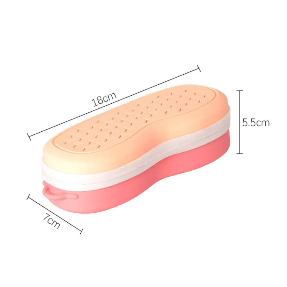 Hollow Swimming Goggles Storage Box with Drain Hole Silicone Swim Goggles Protective Bag Large Capacity Breathable