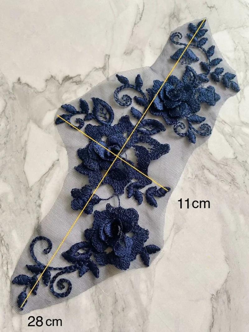 3 Pairs/Lot Multi Color 3D Lace Appliques For Mom Dresses Wedding Gowns Kids Clothes Hanfu And Performance Costumes Decoration