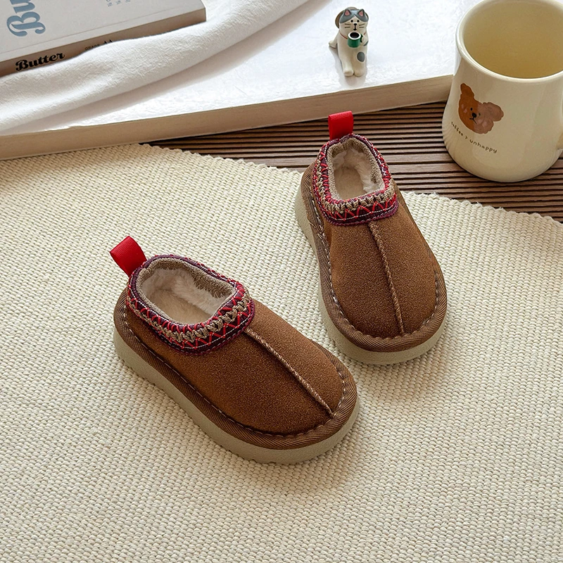 الشتاء أحذية الأطفال 2025 الشتاء طفل مريح دافئ أفخم أحذية قطنية بنين بنات منصة عدم الانزلاق الثلوج نعال تدفئة