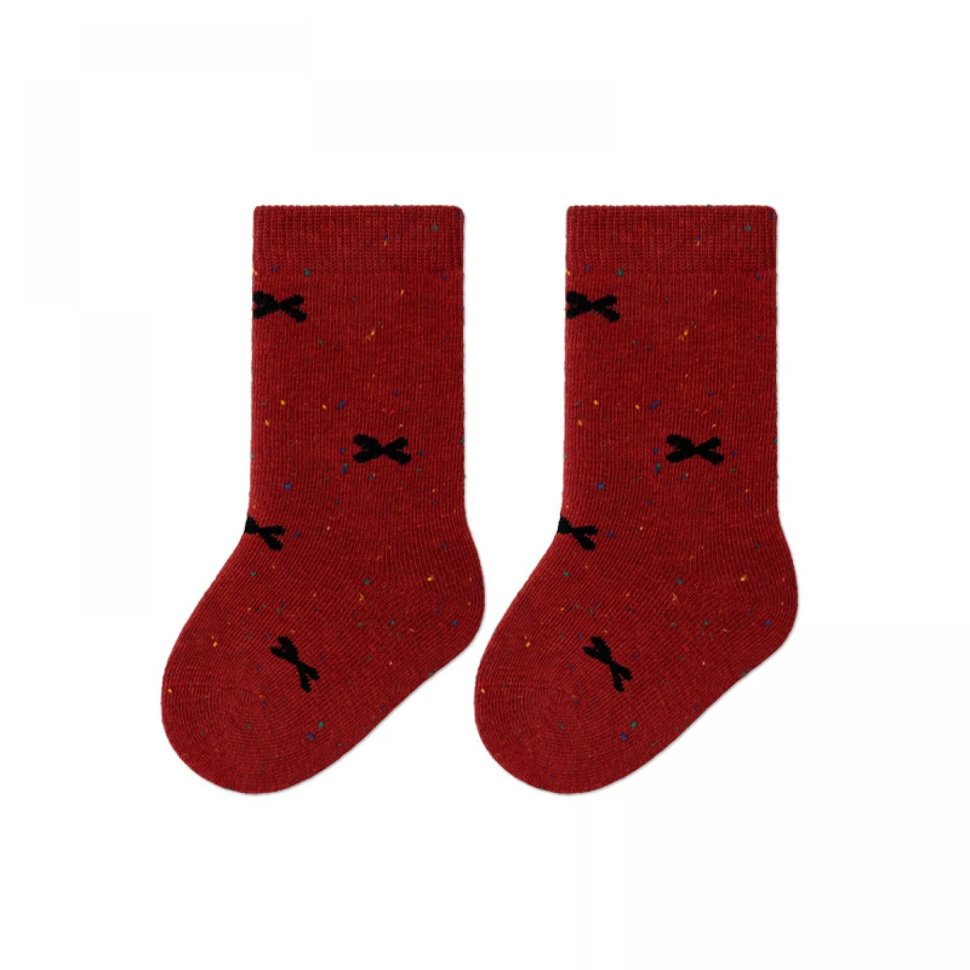 Toddler Baby Girl Socks Mid Calf Bow Heart Stripe Dot Pattern Crew Socks