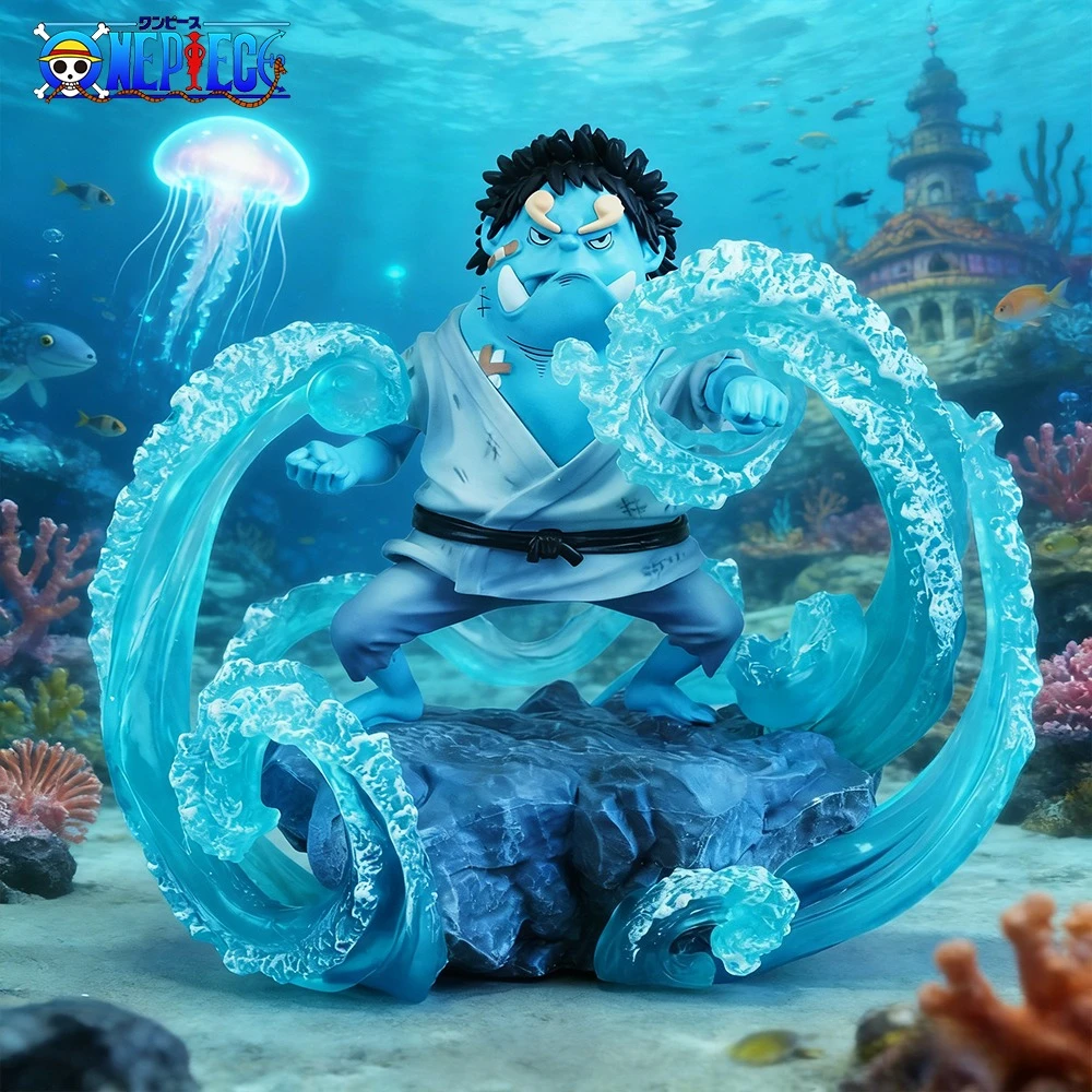 Figura de Anime de One Piece de 14.5cm/5.71in, Figura de Acción de Jinbe, Estatua de PVC, Adorno de Escritorio, Modelo Coleccionable, Juguetes, Regalos