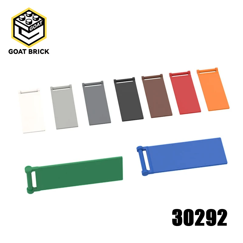 10Pcs MOC Parts 30292 Flag 7 X 3 with Rod Compatible Bricks DIY Assemble Building Blocks Particle Kid Puzzle Brain Toy Gift