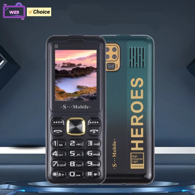 W23 Feature Keyboard GSM 2G CellPhone Three SIM Card Flashlight Slim Light Ebook Camera Long Standby Easy Use Mobile Phone